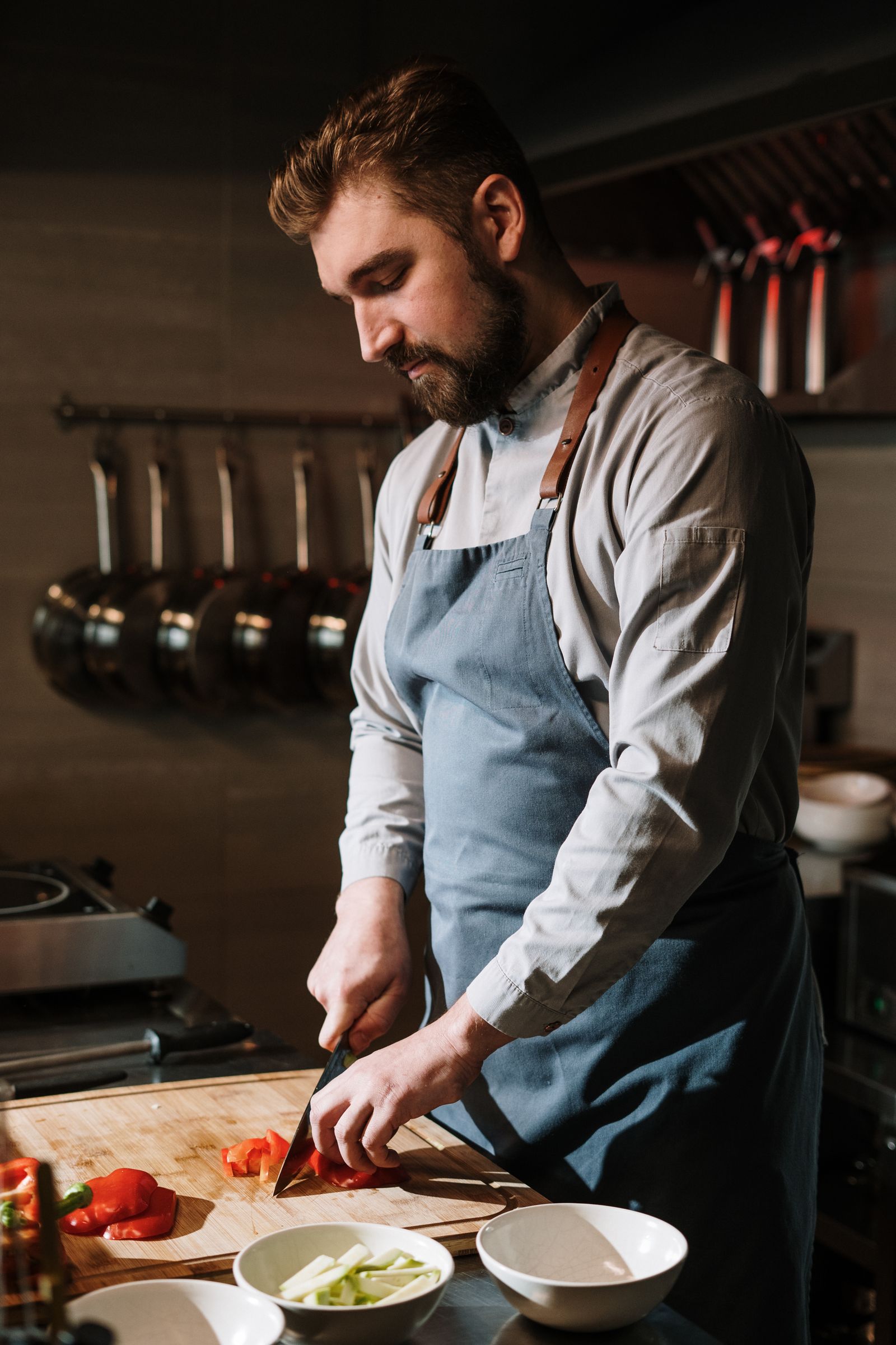 Person preparing a weeknight meal in a home kitchen